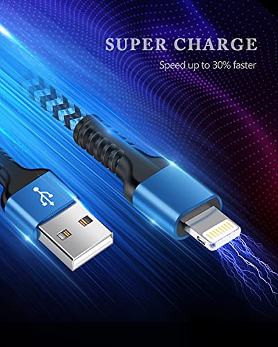 iPhone Charger Cable 6FT MFi Certified USB to Lightning Fast Charging Cable - size: 6FT
