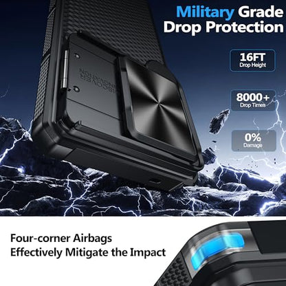 Magnetic for Samsung Galaxy S26 Ultra Case-Black | [Slide Camera Cover][Kickstand][Compatible with MagSafe] Military Drop Protection Phone Case for Galaxy S26 Ultra - color: Black