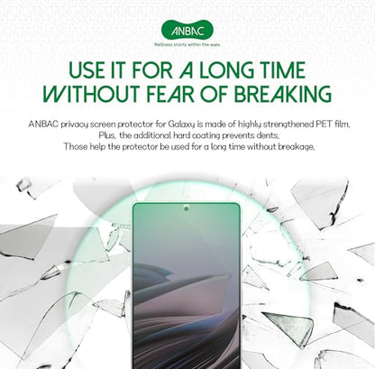 Privacy Screen Protector for Galaxy S25 Ultra - Blue Light Blocking Film 6.9" with Alignment Tool Kit [1 Pack] - Support Fingerprint Unlock/Cell Phone Private, Scratch Resistant Film - size: Galaxy S25 Ultra