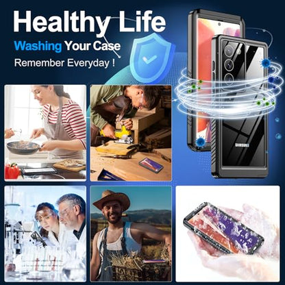 xiwxi for Samsung Galaxy Note 20 Case Waterproof,[IPX8 Underwater Case][Full Body Shockproof & Military Dropproof] Clear Sound Quality Built-in Screen Protector for Samsung Note 20 6.7 inch-Black - size: For Samsung Note 20-6.7"