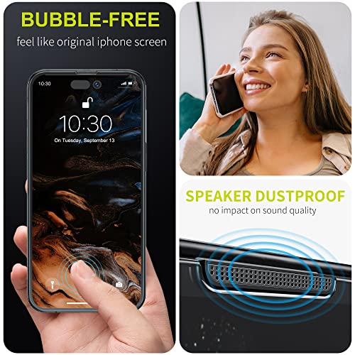 WSKEN 4 PACKS Privacy Screen Protector for iPhone 14 Pro Max 6.7 inch,[Auto-Dust Removal] Full Coverage Screen 2.5D Edge 28 Degree 10s HD Tempered Glass Film with Dust Clean Installing House 2022 5G,4 - color: 4 Pack Privacy