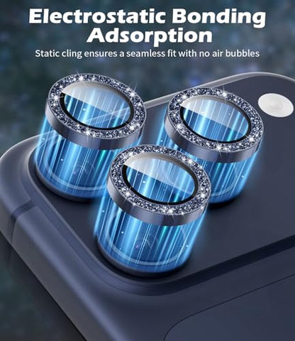 imluckies Camera Lens Protector for iPhone 17 Pro/iPhone 17 Pro Max - color: Bling Blue