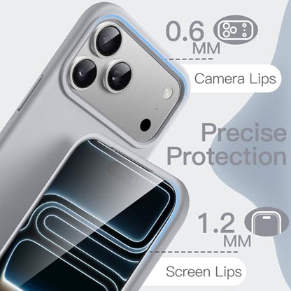 JETech Silicone Case for iPhone 17 Pro Max, Grey | Silky Soft Touch, Shockproof Protection, Scratch Resistant, Microfiber Lining - color: Grey, size: iPhone 17 Pro Max