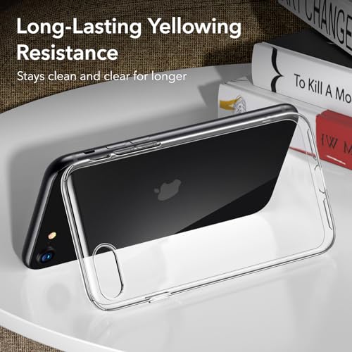ESR for iPhone SE3/SE/8/7 Case, Stay Original, Transparent, Clear | Military-Grade Drop Protection, Slim, TPU material - color: Clear