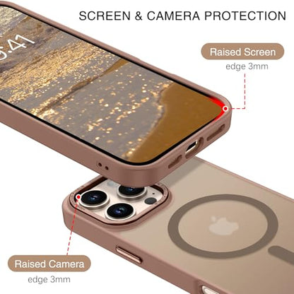 BENTOBEN Magnetic for iPhone 16 Pro Max Case,(Compatible with MagSafe) (Military Grade Drop Protection) Slim Translucent Matte Shockproof with Anti-Fingerprint Phone Case 6.9",Desert Titanium - color: Desert Titanium
