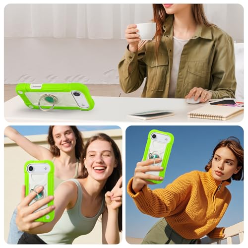 MARKILL Compatible with iPhone Air Case 6.5 Inch 2025 with 360 Degree Rotate Ring Stand, Military Grade Drop Protection Full Body Rugged Protective Case Kids - color: Guava, size: iPhone Air 6.5"