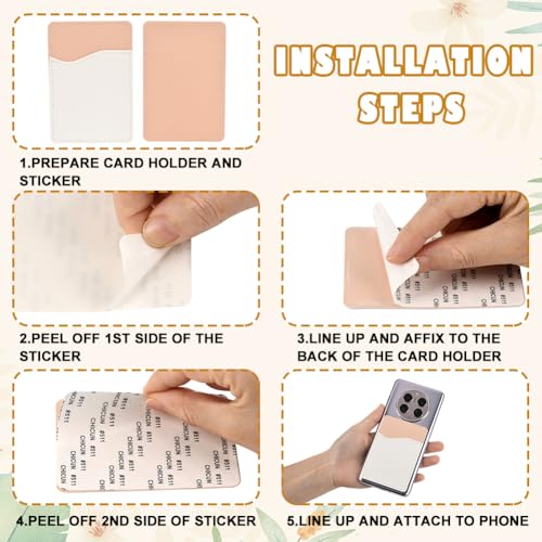 10Pcs Sublimation Cell Phone Wallet Blanks Phone Case Card Sleeve - color: Peachpuff
