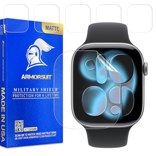 ArmorSuit 6 Pack for Apple Watch Series 11 42mm, Series 10 (42mm) Matte Screen Protector Anti-Glare MilitaryShield TPU Film - Made in USA - size: Matte 42mm