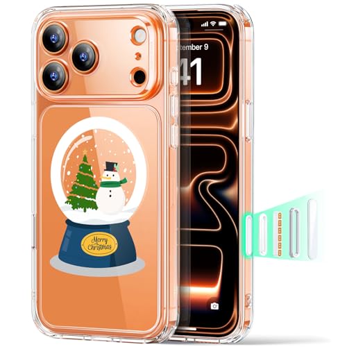 ESR for iPhone 17 Pro Max Case, Camera Control Cover, Compatible with MagSafe, Shockproof Military-Grade Protection, Magnetic Phone Case for iPhone 17 Pro Max, Classic Hybrid Case, Christmas Globe - color: Christmas Globe, size: iPhone 17 Pro Max 6.9 inch