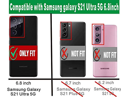 Compatible with Samsung Galaxy S21 Ultra 5G Clear Phone Cases, Shockproof Flexible TPU Protective Cover,Drop-Protection and Anti-Scratch 6.8" S21 Ultra Clear