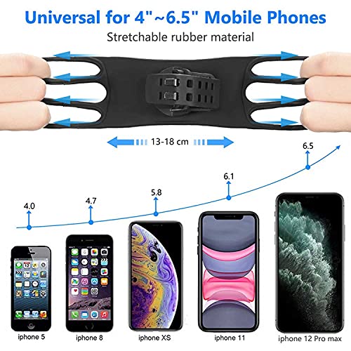 VOVIGGOL Bike Phone Mount 2 Pack, Universal Motorcycle Phone Holder for Bike, 360°Rotation Silicone Bicycle Phone Holder Handlebar Phone Mount Compatible with iPhone, Samsung, All Smartphones