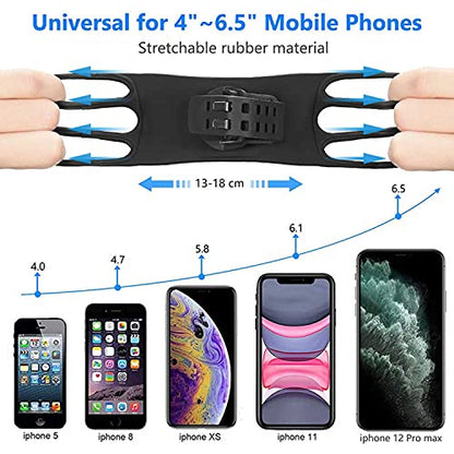 VOVIGGOL Bike Phone Mount 2 Pack, Universal Motorcycle Phone Holder for Bike, 360°Rotation Silicone Bicycle Phone Holder Handlebar Phone Mount Compatible with iPhone, Samsung, All Smartphones