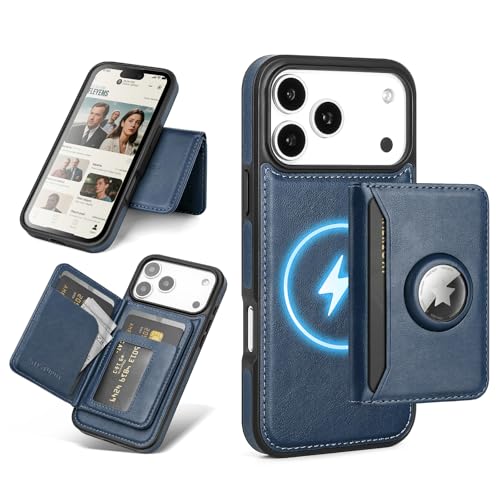 Antsturdy Compatible with MagSafe iPhone 17 Pro Max Wallet Case,Dark Blue - color: Dark Blue, size: iPhone 17 Pro Max - 6.9"