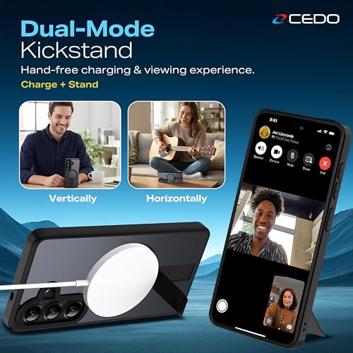 CEDO Magnetic Kickstand Case for Samsung S26, MagSafe Compatible Black - size: Samsung S26