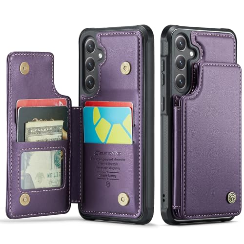 Kowauri for Samsung Galaxy S23 FE Case, PU Leather Wallet Case for Women Men with RFID Blocking Card Holder Slot Magnetic Closure Shockproof Protective Phone Cover for Samsung Galaxy S23 FE,Purple - color: Purple