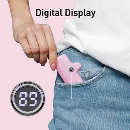 iWALK USB-C Portable Charger for iPhone 15/16, Mini 20W 4,800mAh Wireless Power Bank Fast Charging Travel Battery Pack Compatible with iPhone 16/15/15 Plus/15 Pro/15 Pro Max, Andriod Phone Samsung - color: LightPink