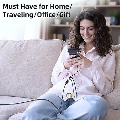 Travel Essentials 4 in 1 iWatch & iPhone Charger,Multi Charging Cable for Apple Watch Charger USB C Micro Nylon Compatible with iWatch Ultra/SE/10/9/8/7/6/5/4/3/iPhone 16/15/14/13 Galaxy Phone(4FT) - size: 4ft