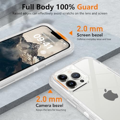 TUTUKII for iPhone 13 Pro Max&12 Pro Max Case Clear | Heavy Duty Shockproof, Anti-Drop, Anti-Yellow,Triple-Layer Transparent Protective Phone Cover, 6.7" - color: Clear, size: iPhone 12 Pro Max & 13 Pro Max 6.7"