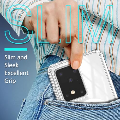 YZB Magnetic for Samsung Galaxy S20 Ultra Case, Clear | Compatible with MagSafe | Slim Fit Lightweight Shockproof, Military-Grade Protection, Yellowing Resistant Scratch-Resistant Back - color: Crystal Clear, size: Galaxy S20 Ultra