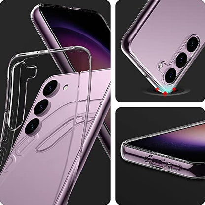 for Samsung Galaxy S23 Case, Galaxy S23 Case, Ultra [Slim Thin] Flexible TPU Scratch Resistant Gel Rubber Soft Silicone Protective Clear Case Cover for Galaxy S23 (Clear) - size: S23