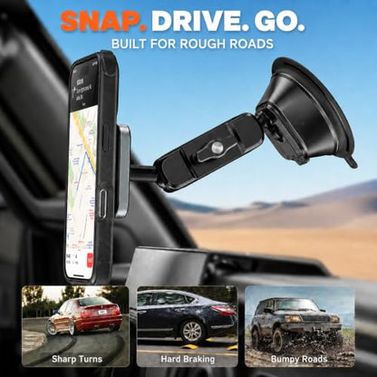 APPS2Car Heavy-Duty Vacuum Suction Phone Mount for Car Windshield Dashboard