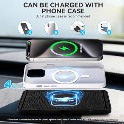ZPSHYD Wireless Charging Pad for Car Phone Charger Non Slip Fast Charging Pad Compatible with Android iOS Qi Devices (USB Port 30cm Cable) - color: USB Port 30cm Cable