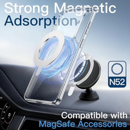 JETech 360° Rotatable Ring Stand Case for Samsung Galaxy S26, Clear | Compatible with MagSafe, Clear Back, Stand & Ring Holder, Shockproof Protection - color: Clear, size: Galaxy S26