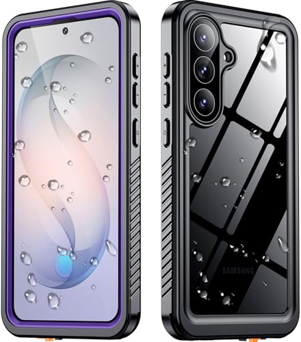 SPIDERCASE Designed for Samsung Galaxy S26 Case Waterproof,Built-in Screen & Camera Lens Protector[IP68 Underwater] [Military Grade Shockproof] Full Body Protection Phone Case,Purple/Clear - color: Purple/Clear, size: Galaxy S26 6.3"