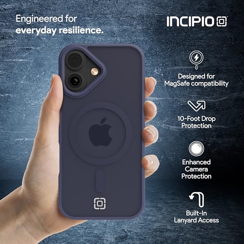 Incipio - Fog iPhone 17, Magsafe Compatible Phone Case, 10ft Drop Tested, Ultra Durable & Shock Absorbing, Scratch Resistant & Slim Profile (Navy) - color: Navy, size: iPhone 17