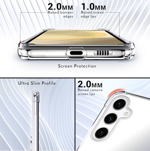 Shields Up for Samsung Galaxy S25 FE Case with Card Holder Stand, Clear - color: Clear, size: Galaxy S25 FE