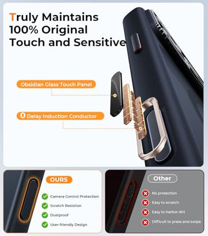 Magnetic for iPhone 17 Pro Max Case with Integrated Camera Protection, [Seamless Work with Magsafe] [Military Grade Shockproof] [Covered Camera Control Button] Case for iPhone 17 Pro Max 6.9'', Black - color: Black