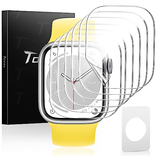 TOCOL 6 Pack Screen Protectors for Apple Watch SE (2nd Gen)/6/5/4 40 mm, Bubble-Free Scratch Resistant HD Transparent Soft TPU Screen Protector Film for Apple Watch 40 mm - size: 40mm