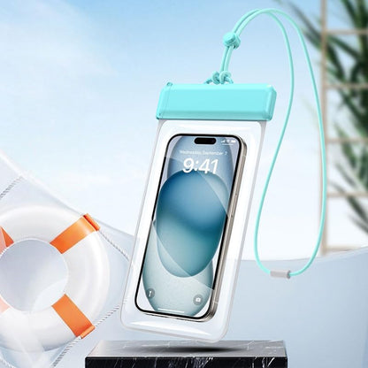 Waterproof Phone Pouch, Lightweigt Cellphone Case with Lanyard, Float Dry Bag Protector Case for iPhone16 15 14 13 12 11 Pro Max Plus XR, Fit up to 7.2" Devices, Underwater Sensitivity Touch, Cyan - color: Cyan