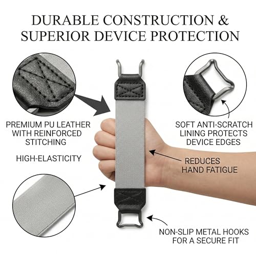 Soft Hand Strap for 6-8" Kindle eReaders Fire Tablet - Grey - color: Grey