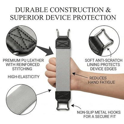 Soft Hand Strap for 6-8" Kindle eReaders Fire Tablet - Grey - color: Grey