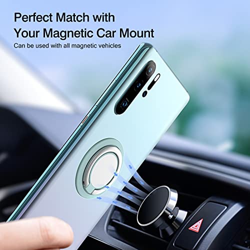 [2 Pack] Round Sparkling Cell Phone Ring Holder Stand,360 Degree Rotation and 180 Degree Adjustable Finger Ring Kickstand with Polished MetalPhone Grip (Blue)