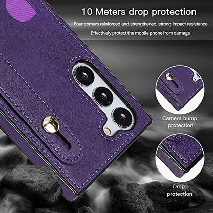 CCSmall for Samsung Galaxy S23 Crossbody Case w Card Holder KB Purple - color: Purple, size: Galaxy S23