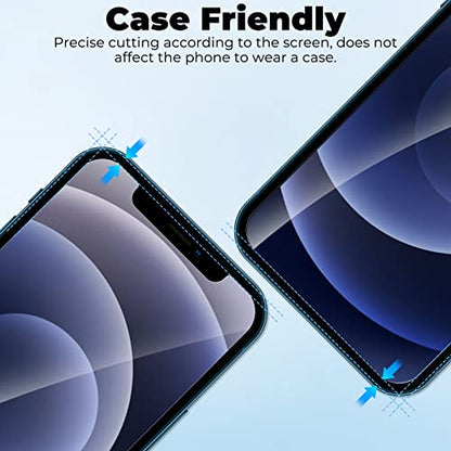 WHPXJY 4 Pack Privacy Screen Protector for iPhone 12/12 Pro 6.1 inch, Anti-Spy Screen Protector Tempered Glass Film Shatterproof/Anti-Scratch/Touch Sensitive/No Air Bubbles/Easy to Install - size: iPhone 12 -6.1Inch (Pack of 2)