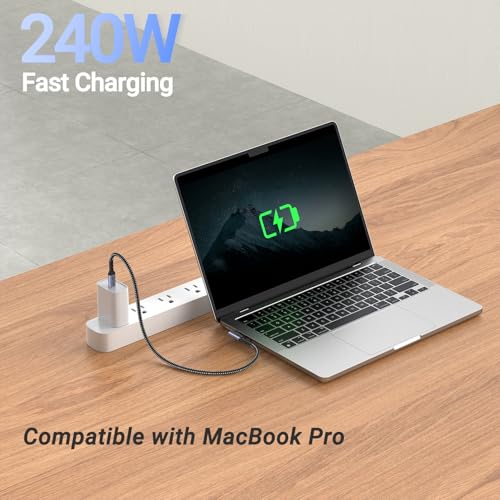 USB 4 Cable Right Angle 1FT 2 Packs, 240W, 40Gbps, 8K Video Monitor - size: 240w - 1ft, 1ft