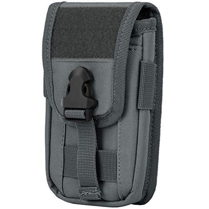 Tactical Cell Phone Holster Pouch Case, Molle Attachment Belt Holder for 4.7"-6.9" with US Flag Patch and Gear Clip for iPhone 18 Pro Max/17 Pro/16 Pro - color: Gray