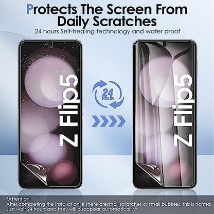 [2 Sets 6 Pack] for Samsung Galaxy Z Flip 5 Screen Protector - size: Z Flip 5