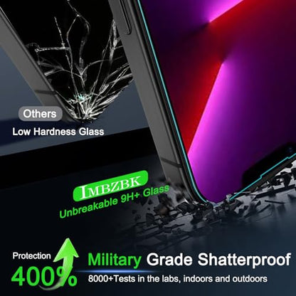 IMBZBK 3+3 Pack for iPhone 13 Pro Screen Protector, 9H+ Tempered Glass - size: iPhone 13 Pro 6.1 inch