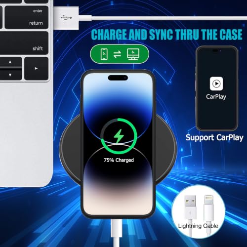 Battery Case for iPhone 14 Pro, Upgraded 10000mAh Rechargeable Portable Extended Battery Pack Support Qi Wireless Charging Case Compatible with iPhone 14 Pro (6.1 inch) Charger Case & Carplay (Black) - size: iPhone 14 Pro