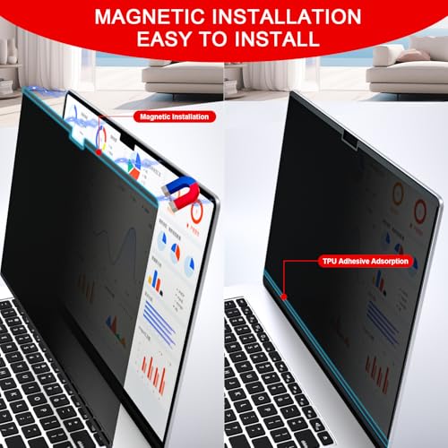 Magnetic Privacy Screen for Macbook Pro 16 Inch (2021-2026, M1,M2,M3,M4,M5) - size: macbook pro 16 inch