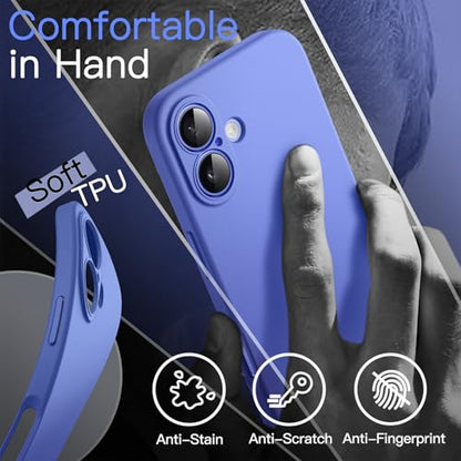 JETech Slim Case for iPhone 16, Ultramarine | Camera Lens Protection, Soft TPU Design, Matte Finish, Shockproof Protection - color: Ultramarine, size: iPhone 16