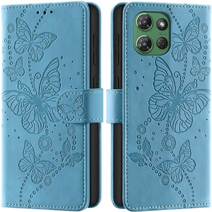 Case Wallet for Motorola Moto G Power 2025/ G Power 2026, Light Blue | RFID Blocking, 3 Card Holder Stand, Shockproof TPU Shell, PU Leather Magnetic Closure, 6.8-inch - color: Light Blue