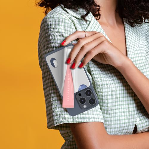 DOB SECHS Large Silicone Lip Holder with Card Holder Compatible with Summer Fridays, Tower 28, Laneige Lipstick Lip Glaze Phone Case Back Stick On Holder for iPhone and Android Smartphones,Grey - color: Grey, size: Large
