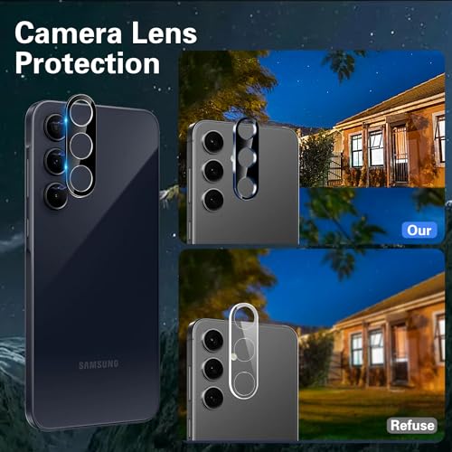 [2+2 Pack] Samsung Galaxy A35 5G 6.6 inch Privacy Screen Protector, 2X Anti Spy Film + 2X Camera Lens Tempered Glass, [28° Anti Peep] [9H Hardness] [Anti-Scratch] [No Bubble] Case Friendly - Black - color: Galaxy A35 Privacy Screen Protector + Camera Lens