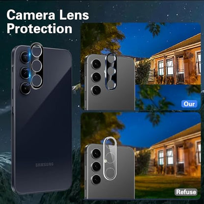[2+2 Pack] Samsung Galaxy A35 5G 6.6 inch Privacy Screen Protector, 2X Anti Spy Film + 2X Camera Lens Tempered Glass, [28° Anti Peep] [9H Hardness] [Anti-Scratch] [No Bubble] Case Friendly - Black - color: Galaxy A35 Privacy Screen Protector + Camera Lens