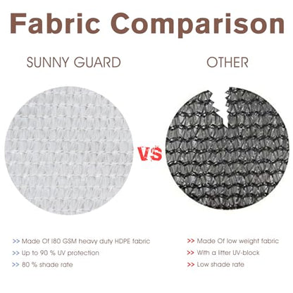 SUNNY GUARD 3' x 10' Balcony Privacy Screen, HDPE Patio Railing Cover Fence - color: White, size: 0 3' x 1 0'